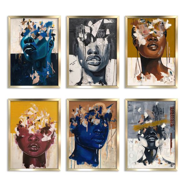 Black Women Wall Art African American Women unFramed Canvas Wall Art